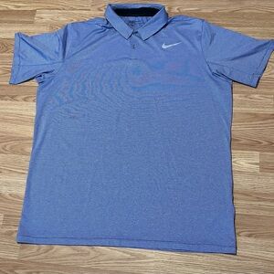 Nike DriFit Lt Blue Shirt w/White Stripes & Gray Nike Swoosh Standard Fit - XXL